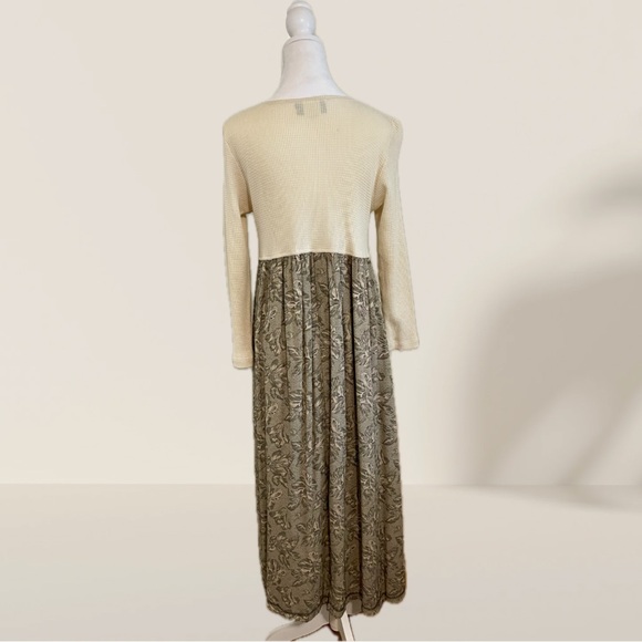 Vintage Sharon Anthony Green Button Midi Dress Grunge Revival - Picture 3 of 7